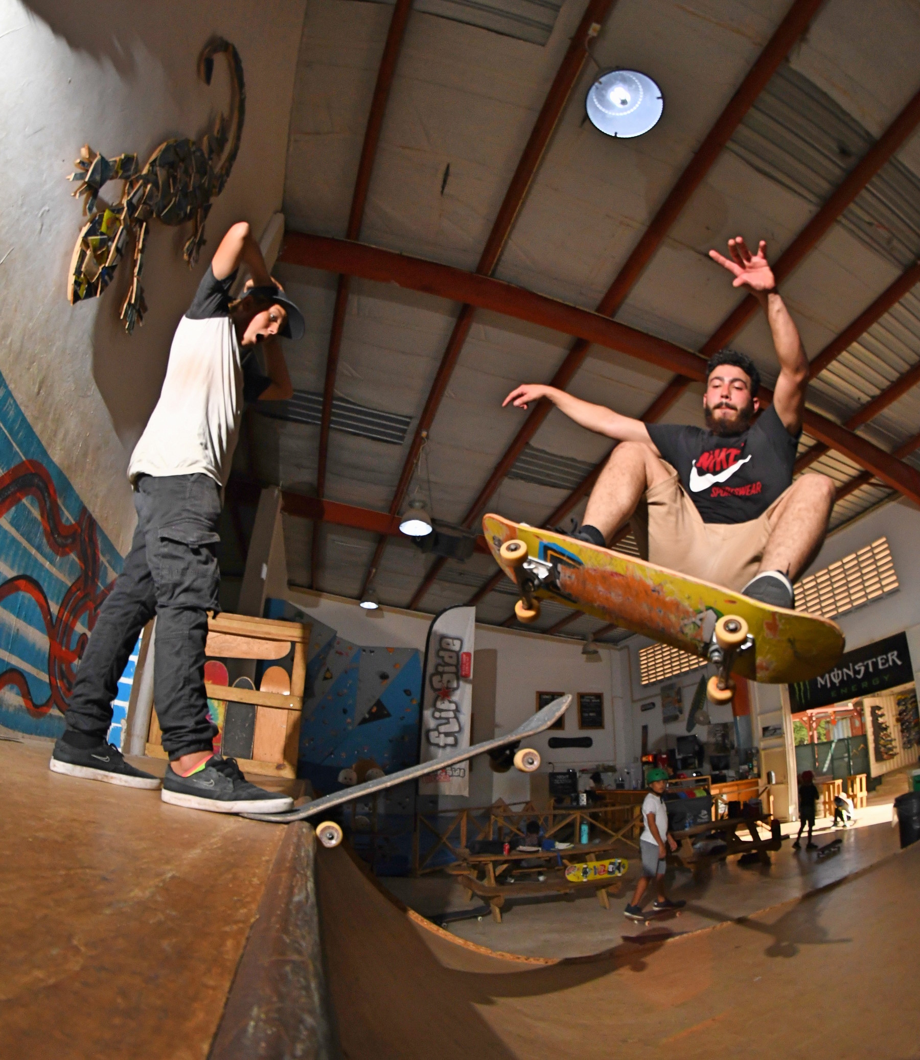 Teenage skateboarder
